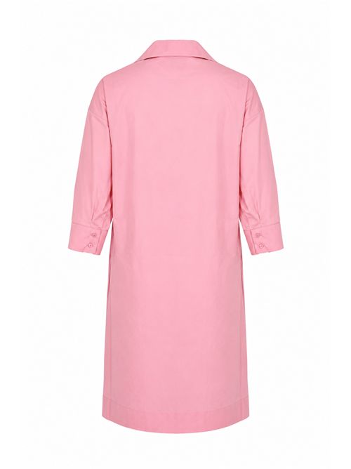 Abito polo in popeline di cotone Rosa Alpha Studio | AD-6471O2015